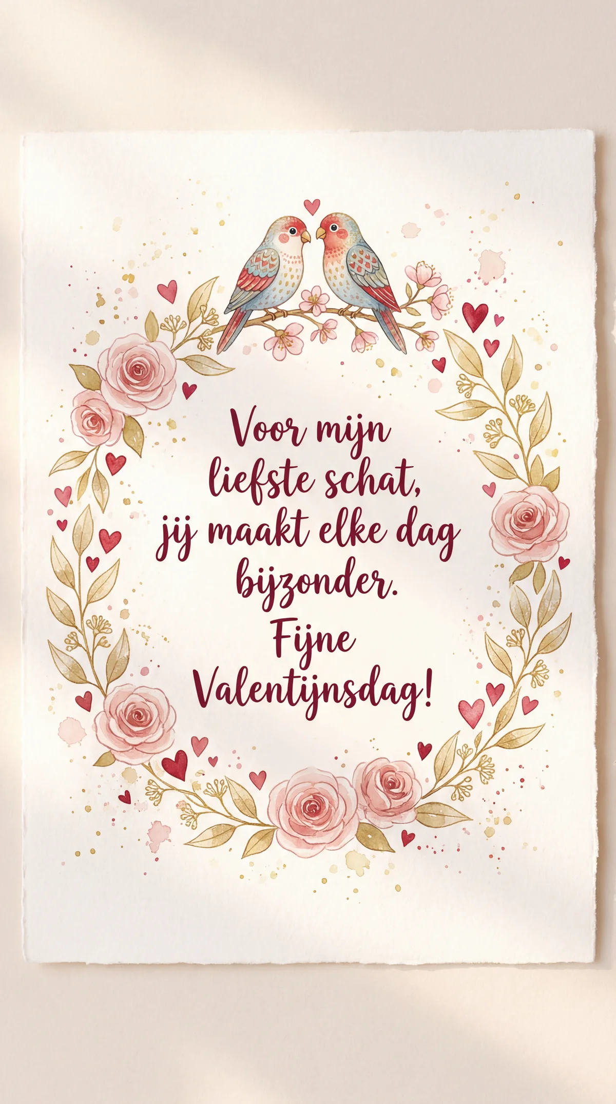 Valentijnsdag kaartje voor mijn liefste schat