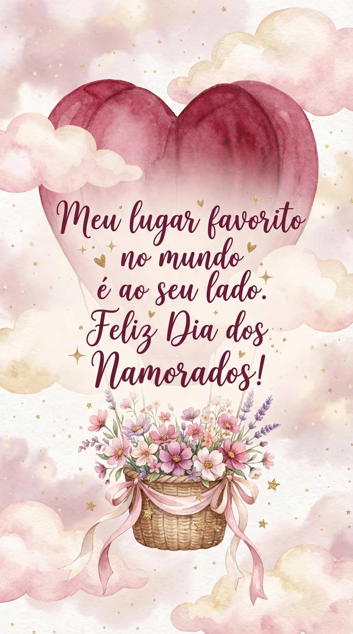 Cartão de Dia dos Namorados para meu amor