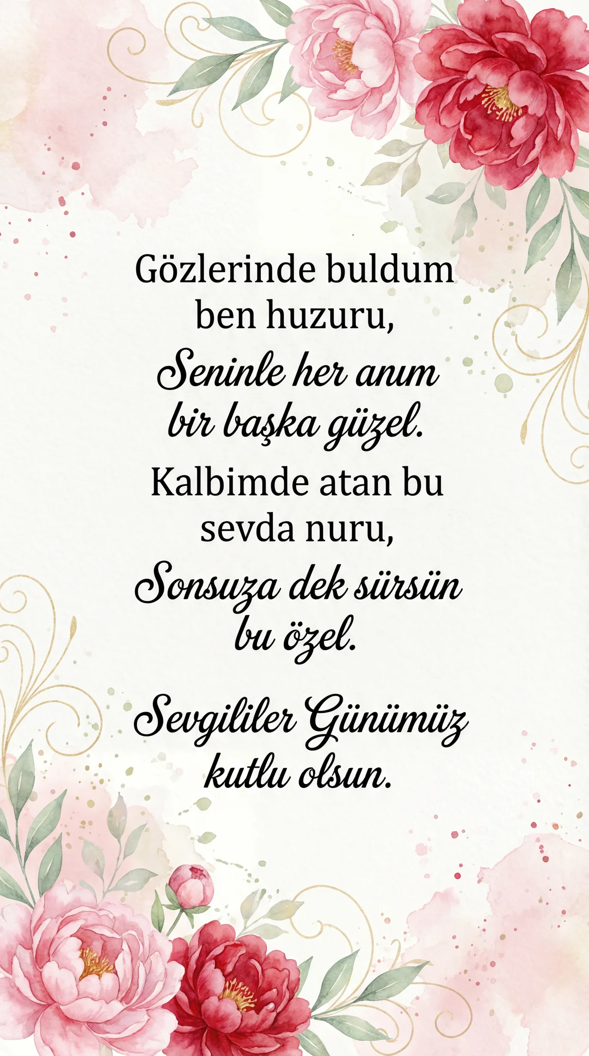 Sevgililer Günü kutlama mesajı sevgiliye