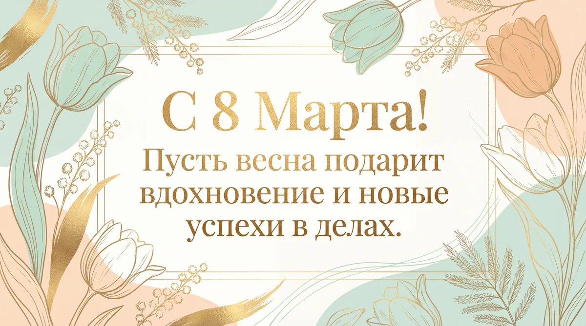 Поздравление с 8 Марта для коллеги