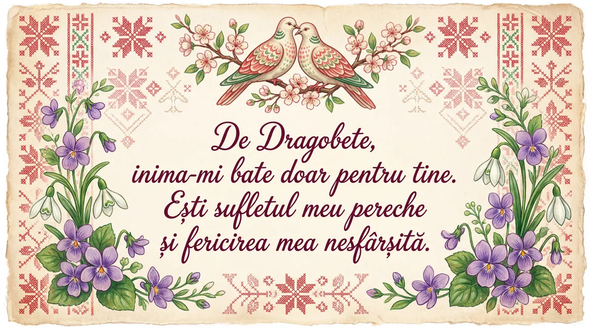 Felicitare de Dragobete pentru sufletul pereche