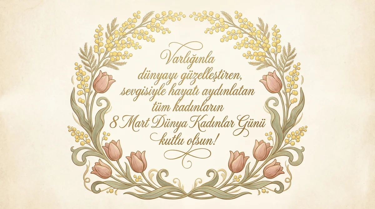 8 Mart Dünya Kadınlar Günü için içten kutlama mesajları