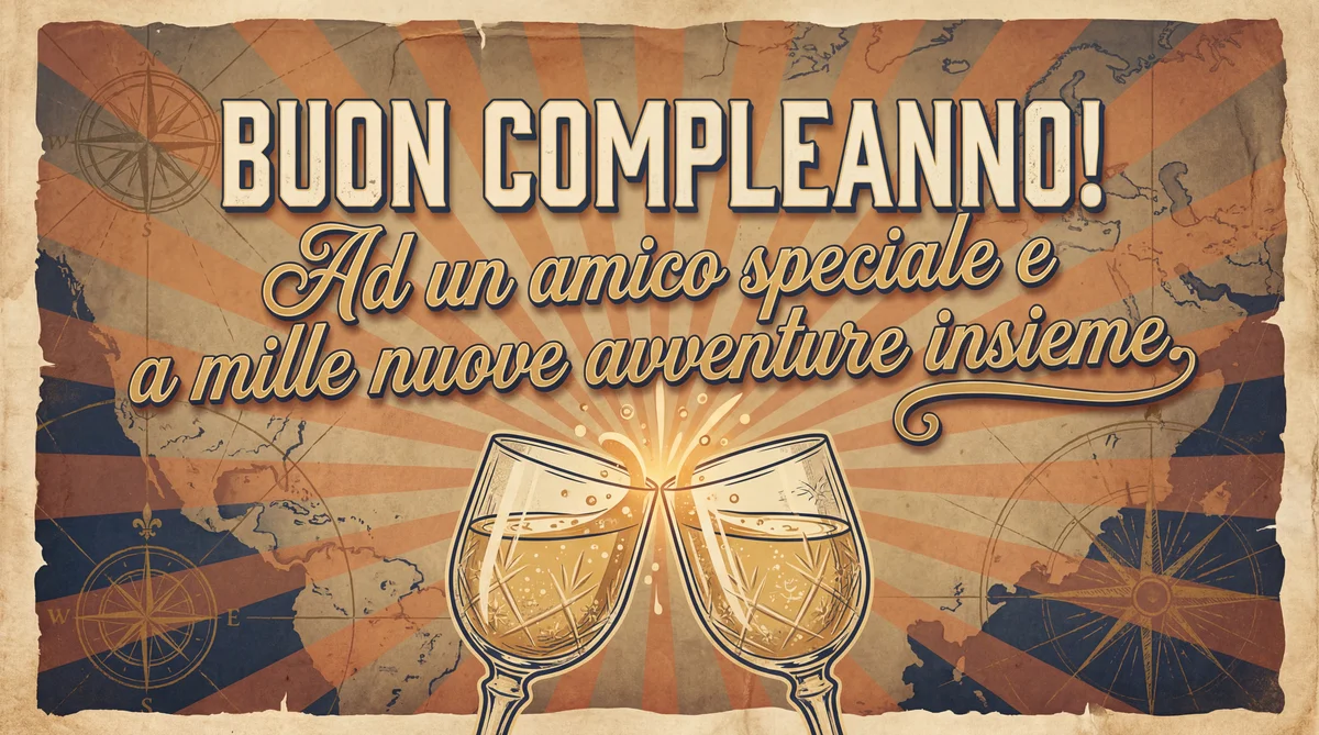 biglietto di buon compleanno per un amico