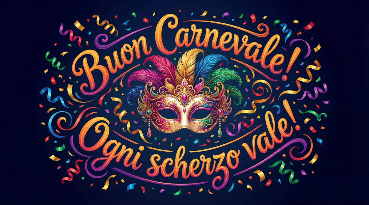 Biglietto di auguri per il Carnevale