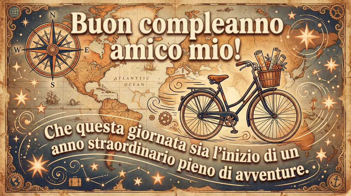 biglietto di compleanno per un amico