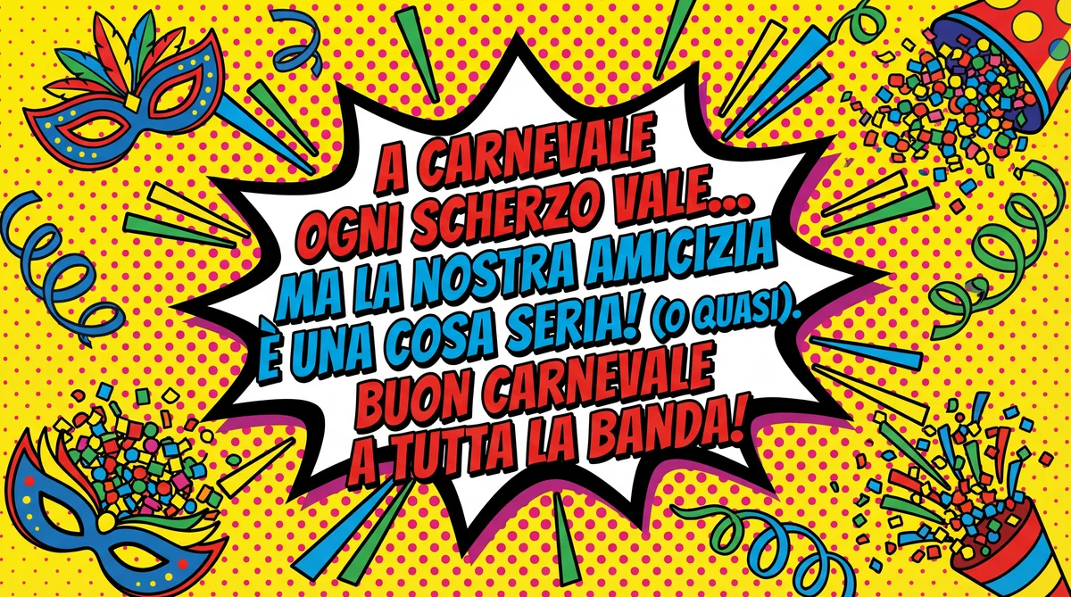 Auguri di Carnevale divertenti per amici