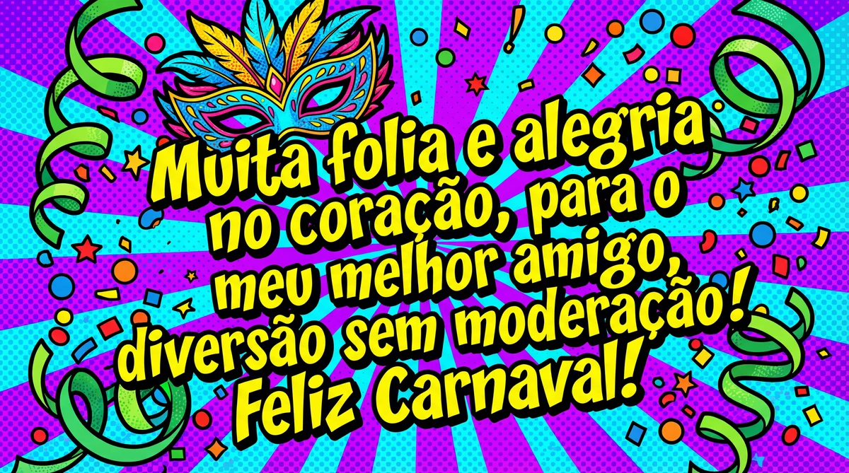 Cartão de Carnaval para um amigo querido