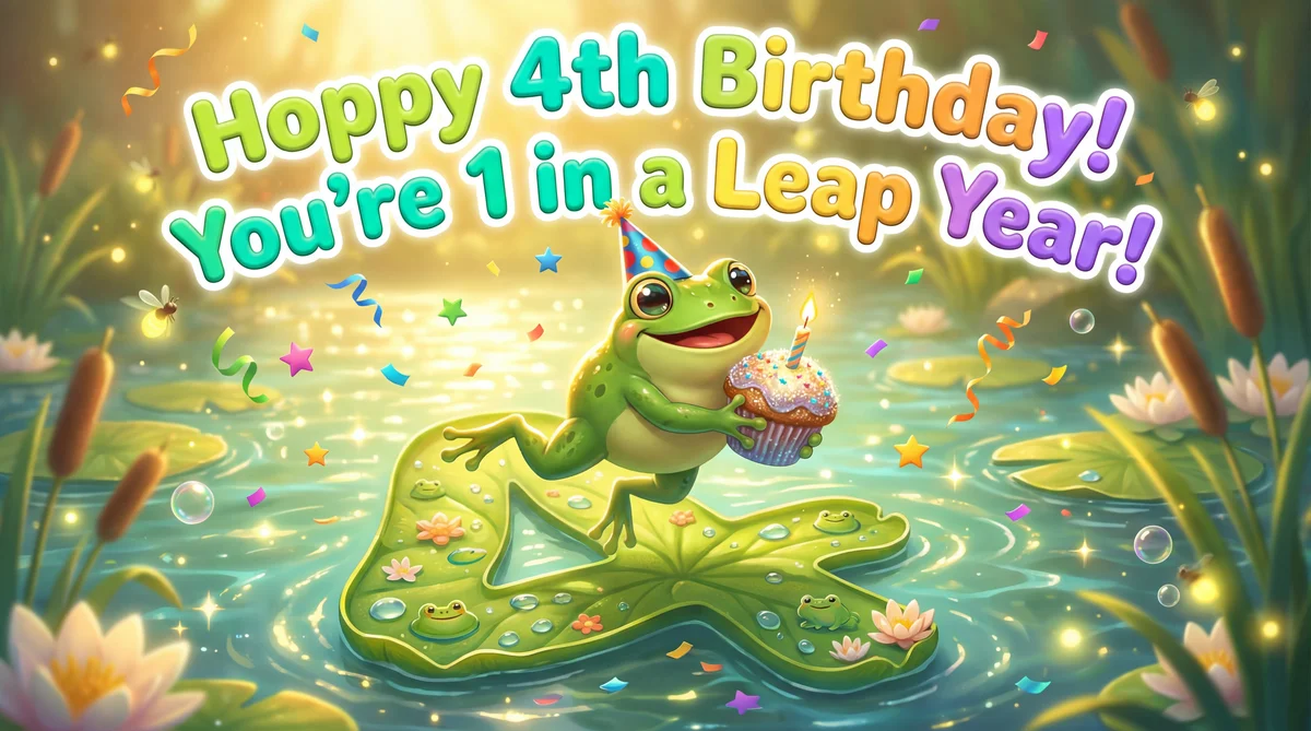 Happy Leap Day birthday wishes for someone turning 4