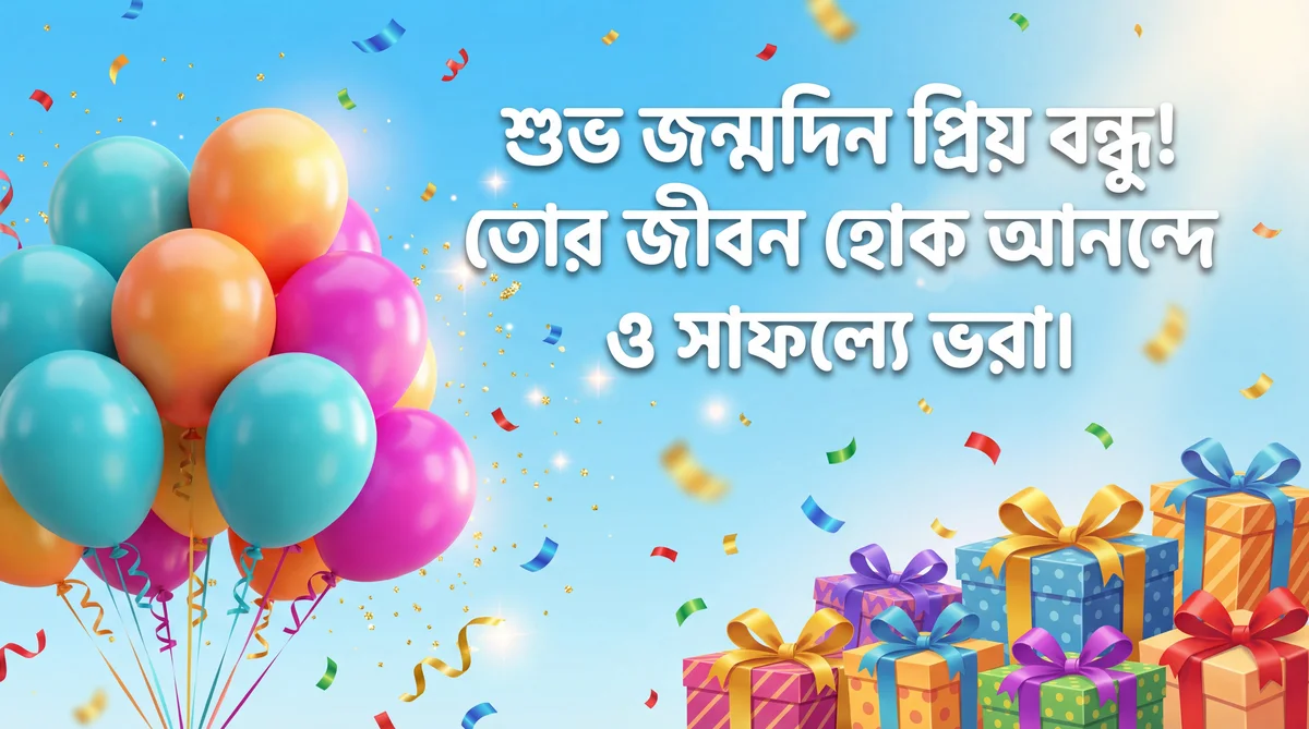 শুভ জন্মদিন কার্ড: বন্ধুর জন্য