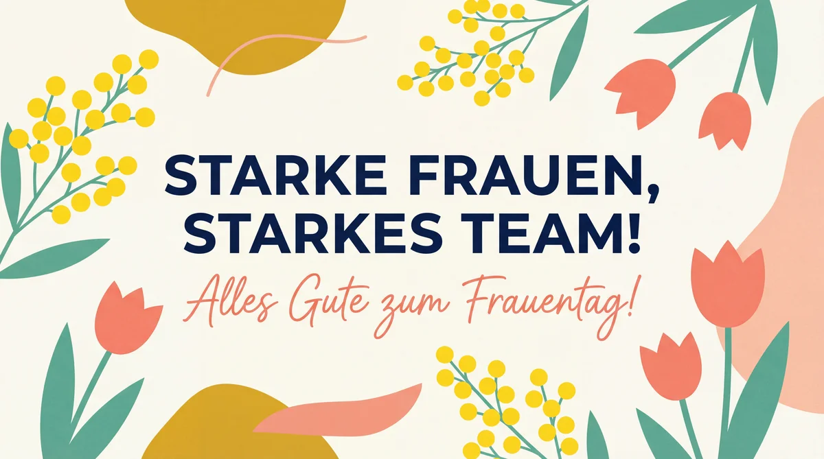 Glückwünsche zum Frauentag für eine Kollegin