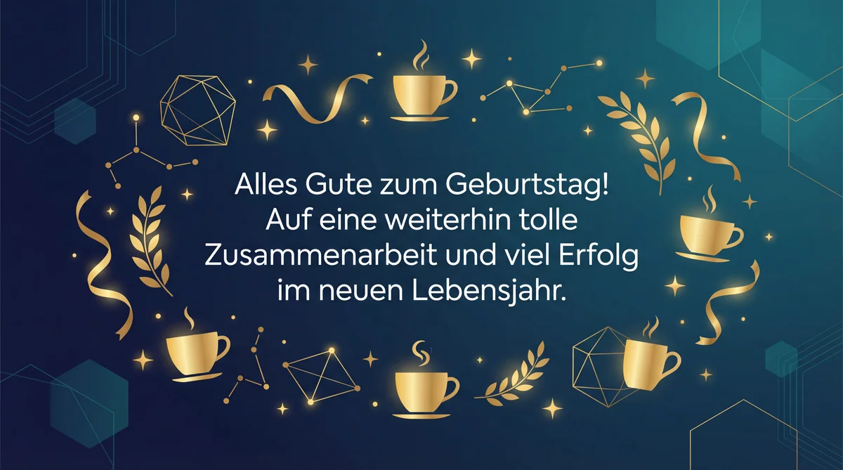 Glückwünsche zum Geburtstag für einen Kollegen