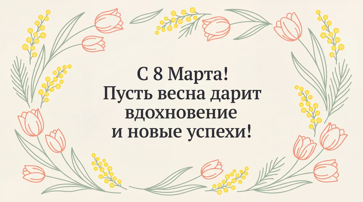 поздравление с 8 Марта для коллеги