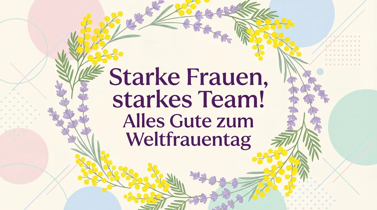 Glückwünsche zum Weltfrauentag für eine Kollegin