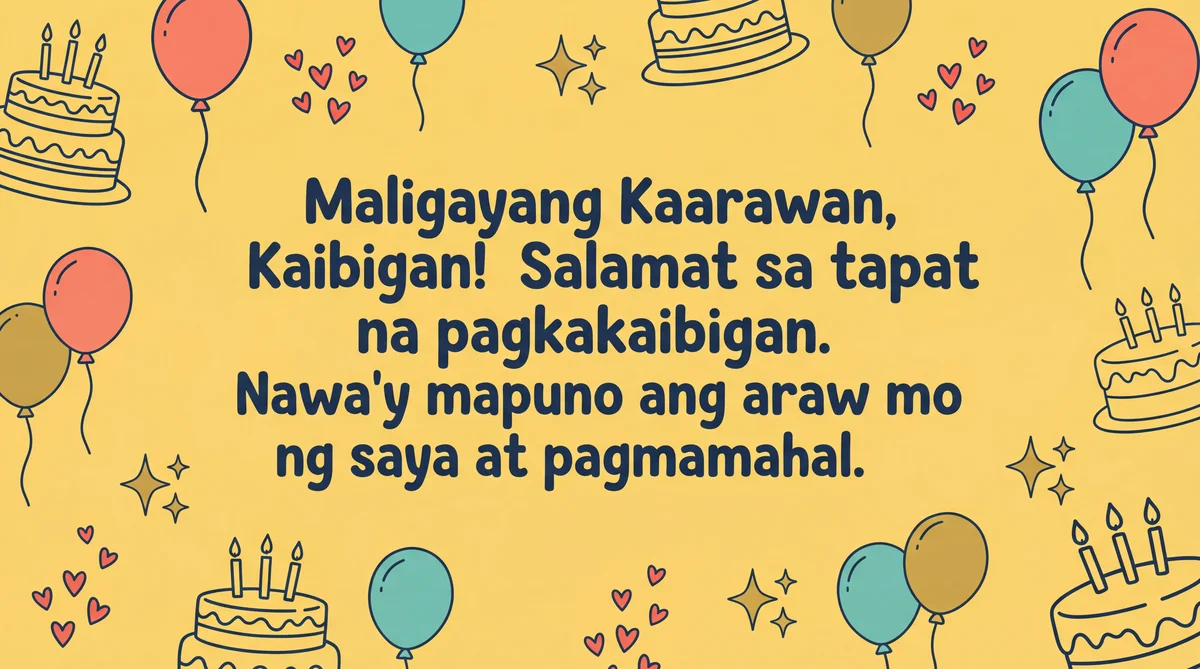 maligayang kaarawan kaibigan