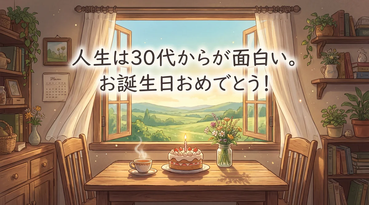 30歳になる友人への誕生日メッセージ