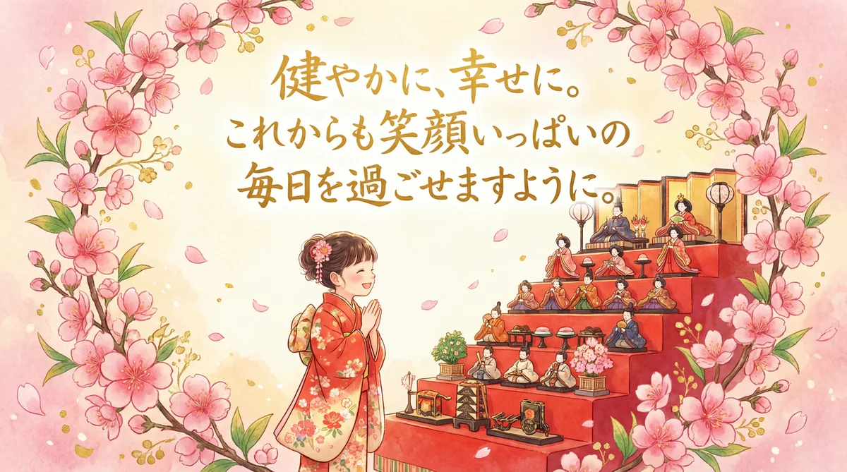 娘の健やかな成長を願うひな祭りメッセージ