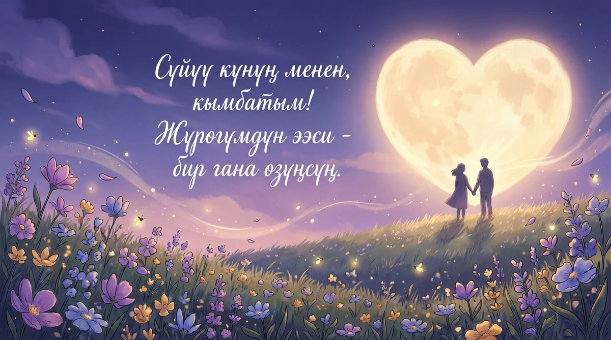 Сүйүү күнү менен куттуктоо сүйүктүүмө