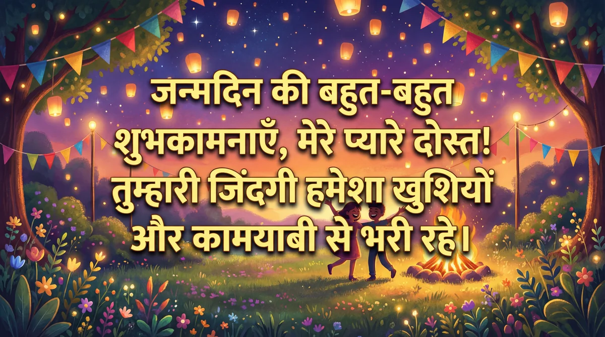 दोस्त को जन्मदिन की हार्दिक शुभकामनाएँ