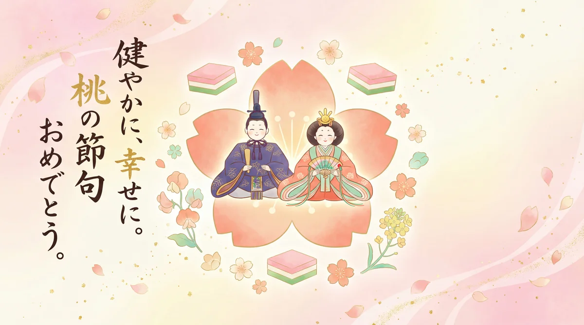 娘へ贈るひな祭りのお祝いカードのメッセージ例文