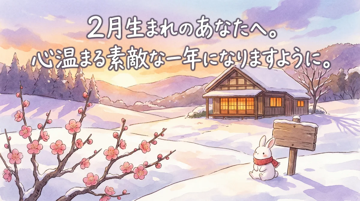 2月の誕生日カードのメッセージ