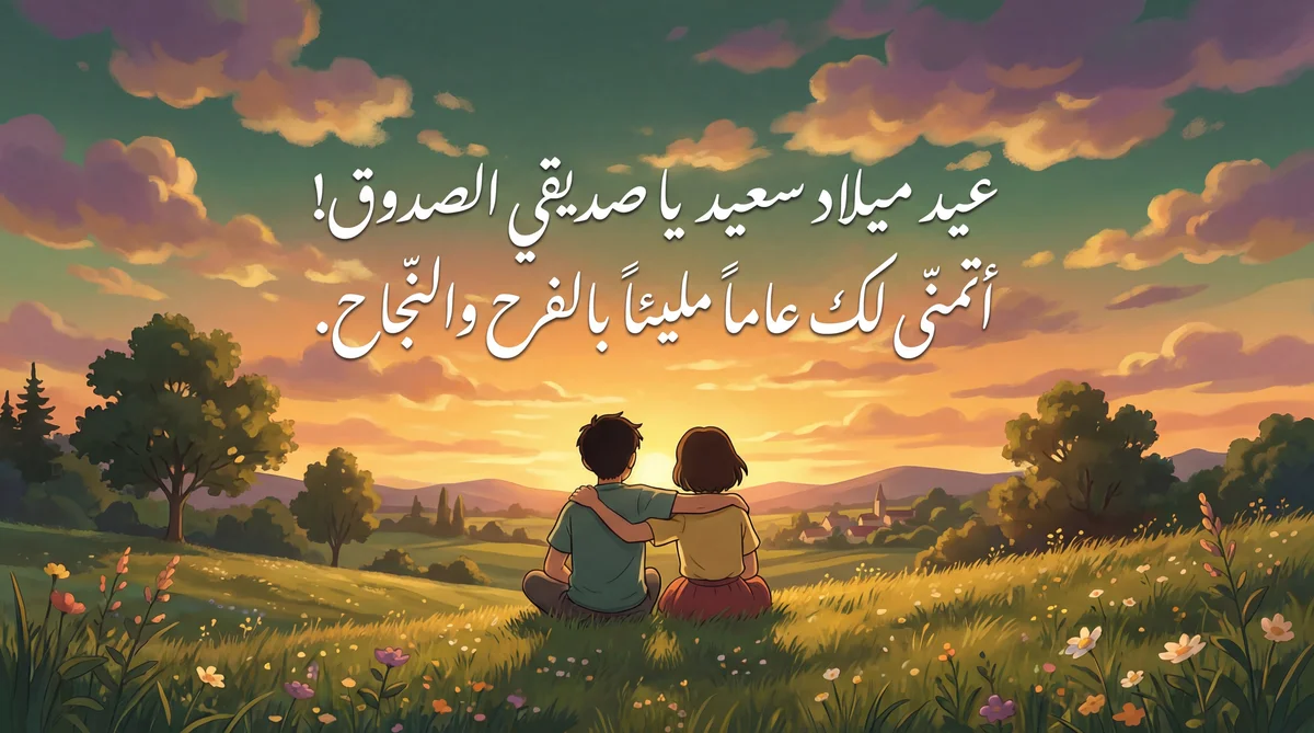 تهنئة عيد ميلاد سعيد لصديقي المفضل