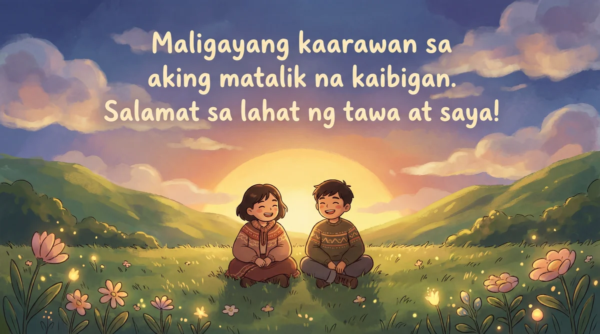 Maligayang kaarawan sa aking matalik na kaibigan