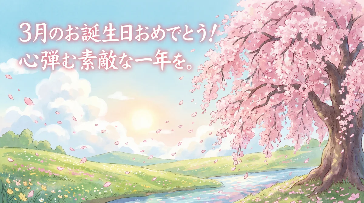 3月のお誕生日カード