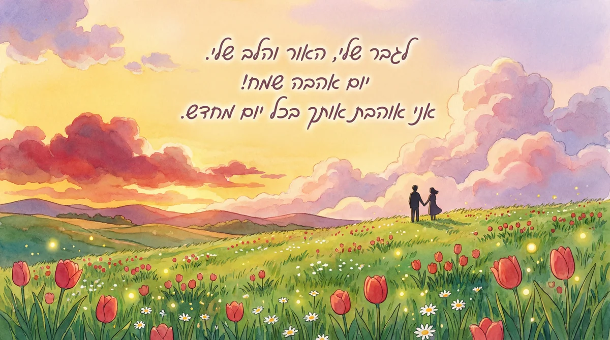 ברכה רומנטית ליום האהבה לבן הזוג