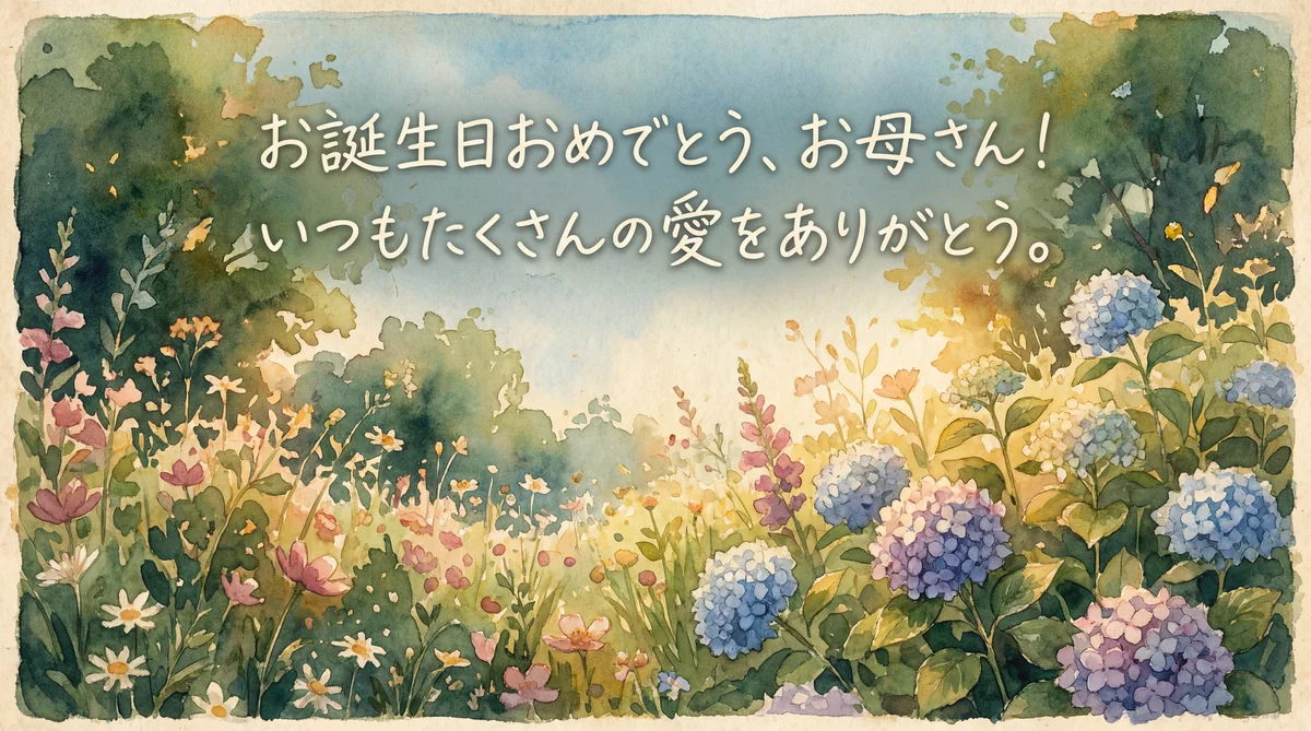 お母さんへの誕生日カード