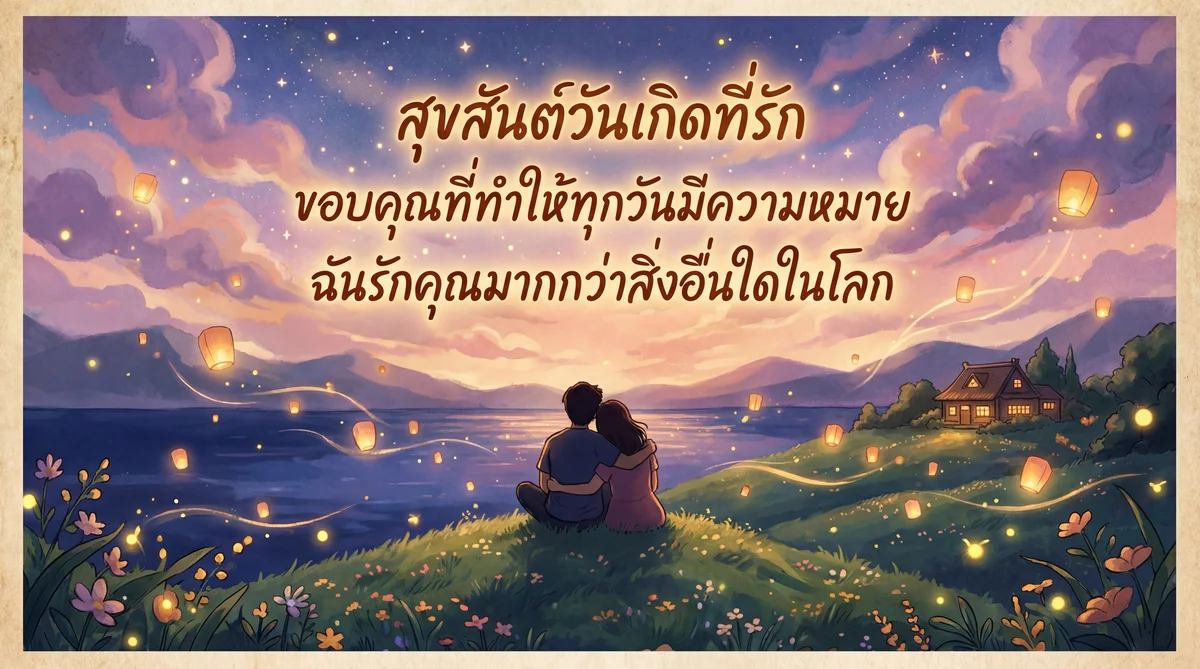 คำอวยพรวันเกิดหวานๆ ให้แฟน