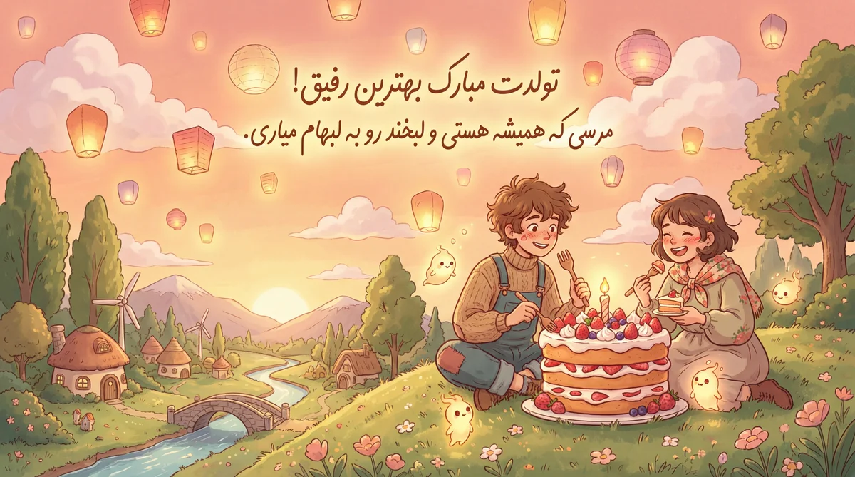 کارت تولد برای دوست صمیمی