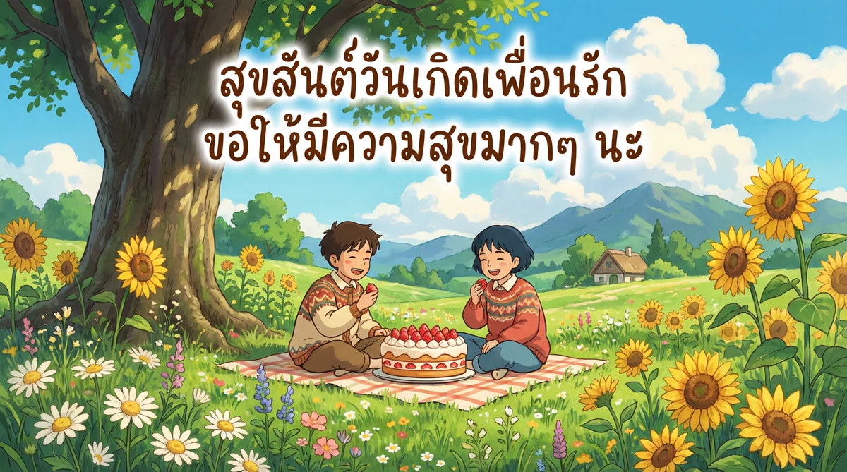 สุขสันต์วันเกิดเพื่อนรัก ขอให้มีความสุขมากๆ นะ