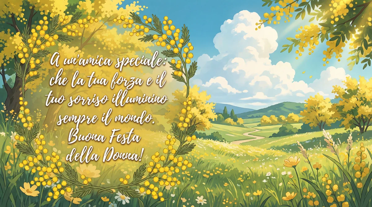 Biglietto di auguri per la Festa della Donna per un'amica