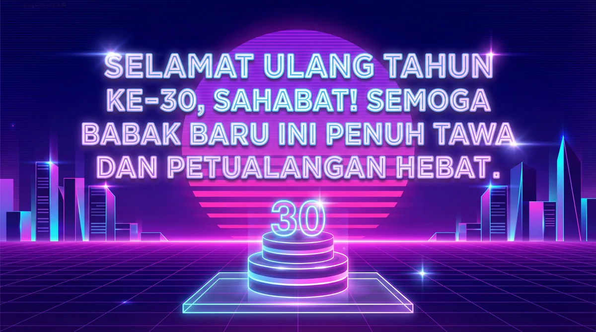 ucapan ulang tahun ke-30 untuk sahabat