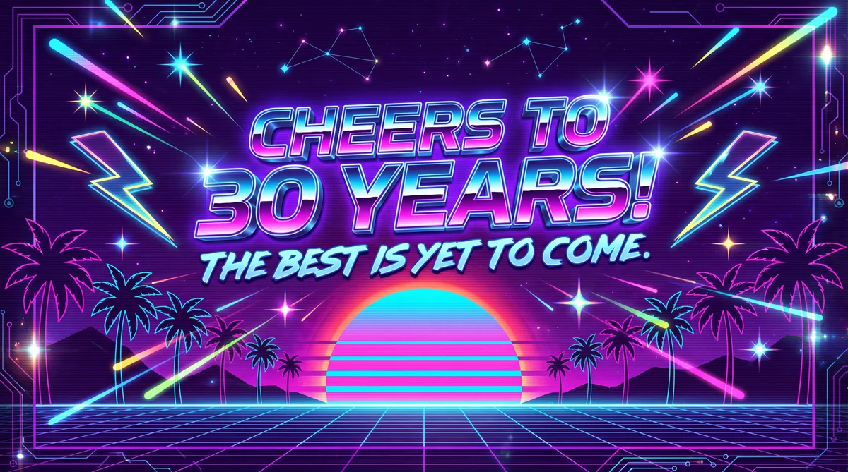 Happy Birthday card for a friend turning 30