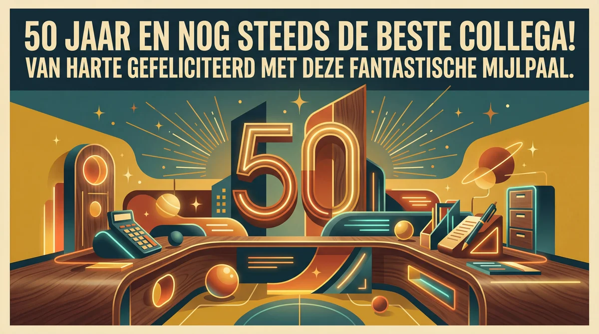 felicitatie voor verjaardag 50 jaar van collega