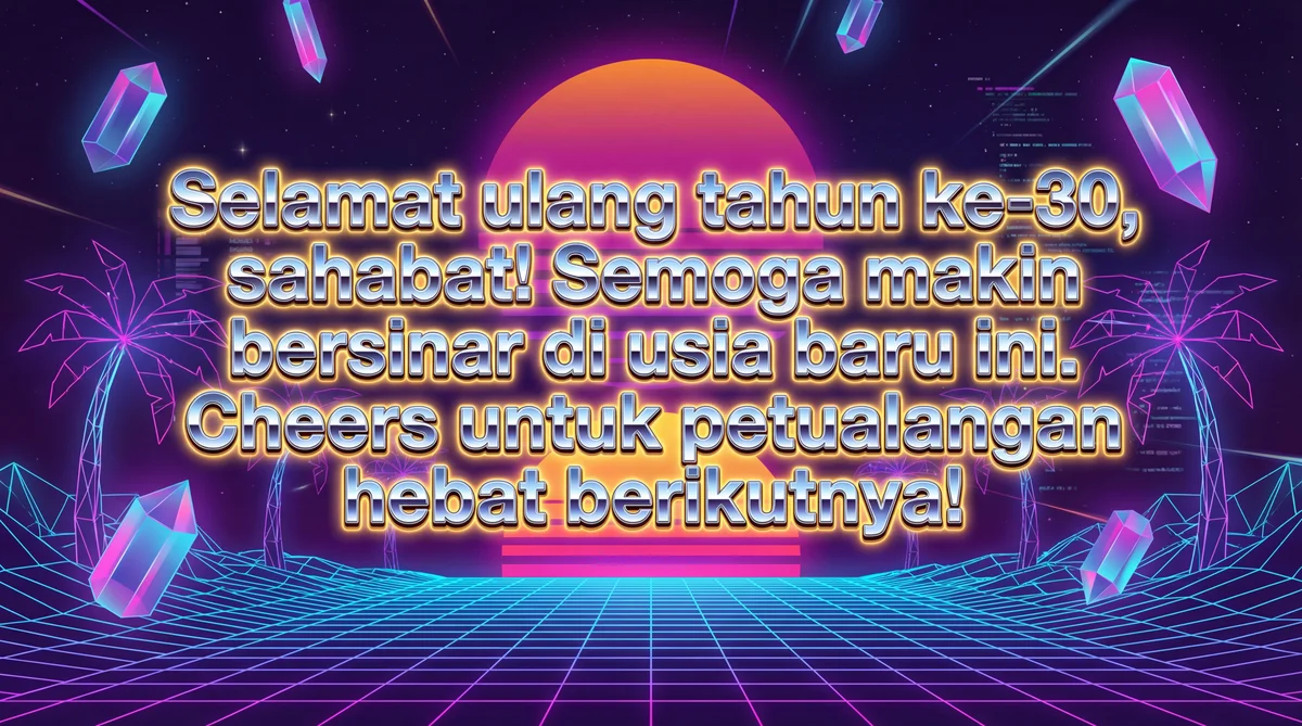 Ucapan selamat ulang tahun ke-30 untuk sahabat
