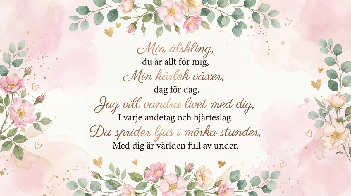 Alla hjärtans dag hälsning till min älskling