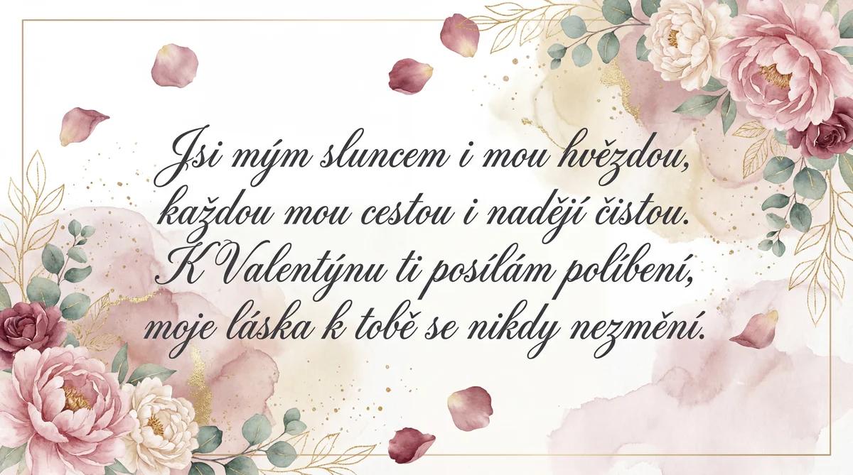 Přání k Valentýnu pro mou lásku