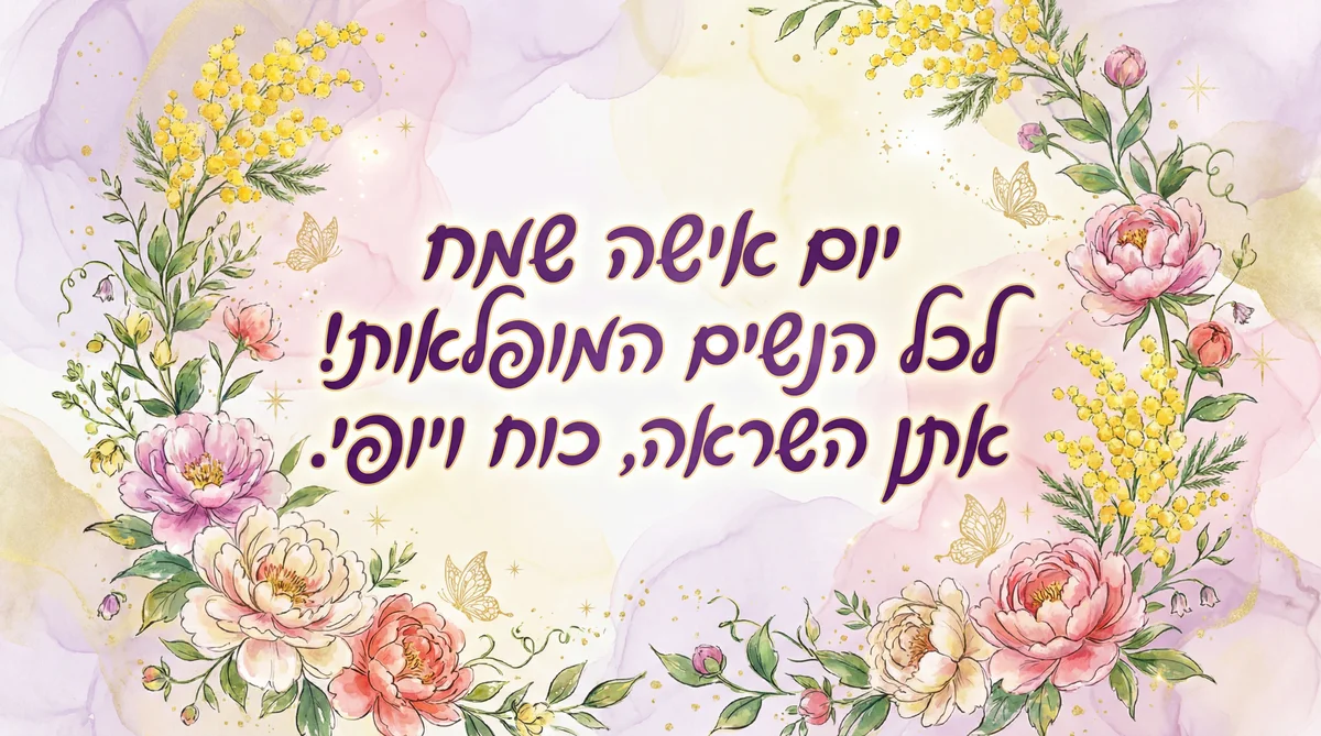 יום אישה שמח לכל הנשים המופלאות!