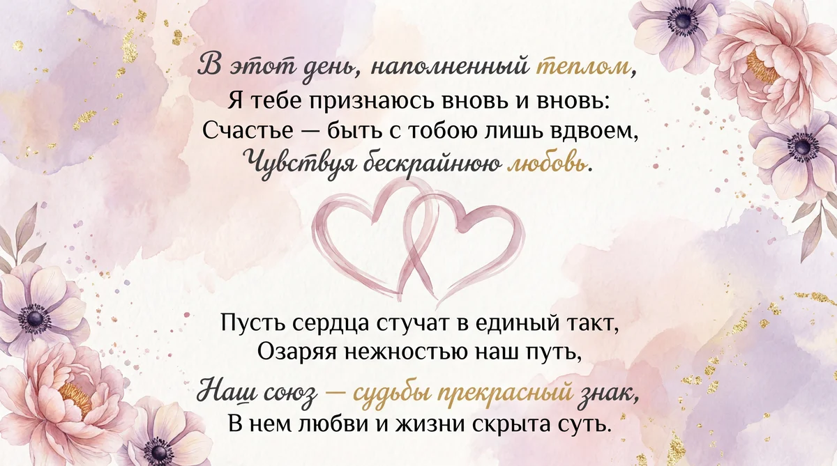 Поздравление с Днём всех влюблённых для любимого человека