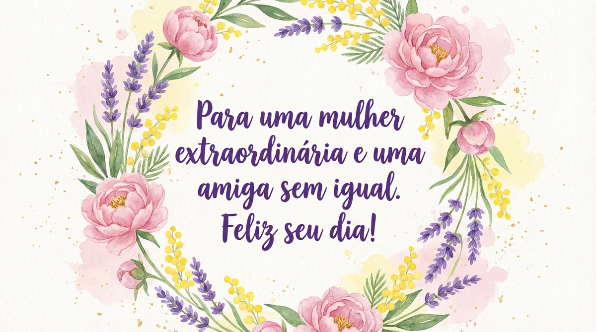 mensagem de Dia da Mulher para amiga especial