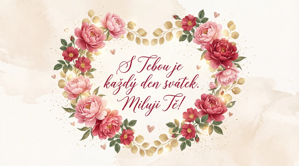 přání k Valentýnu pro moji lásku