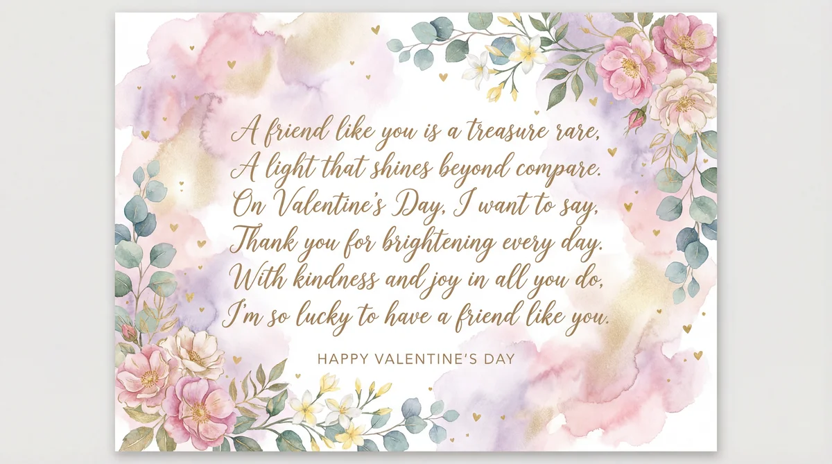 Happy Valentine's Day wishes for a dear friend