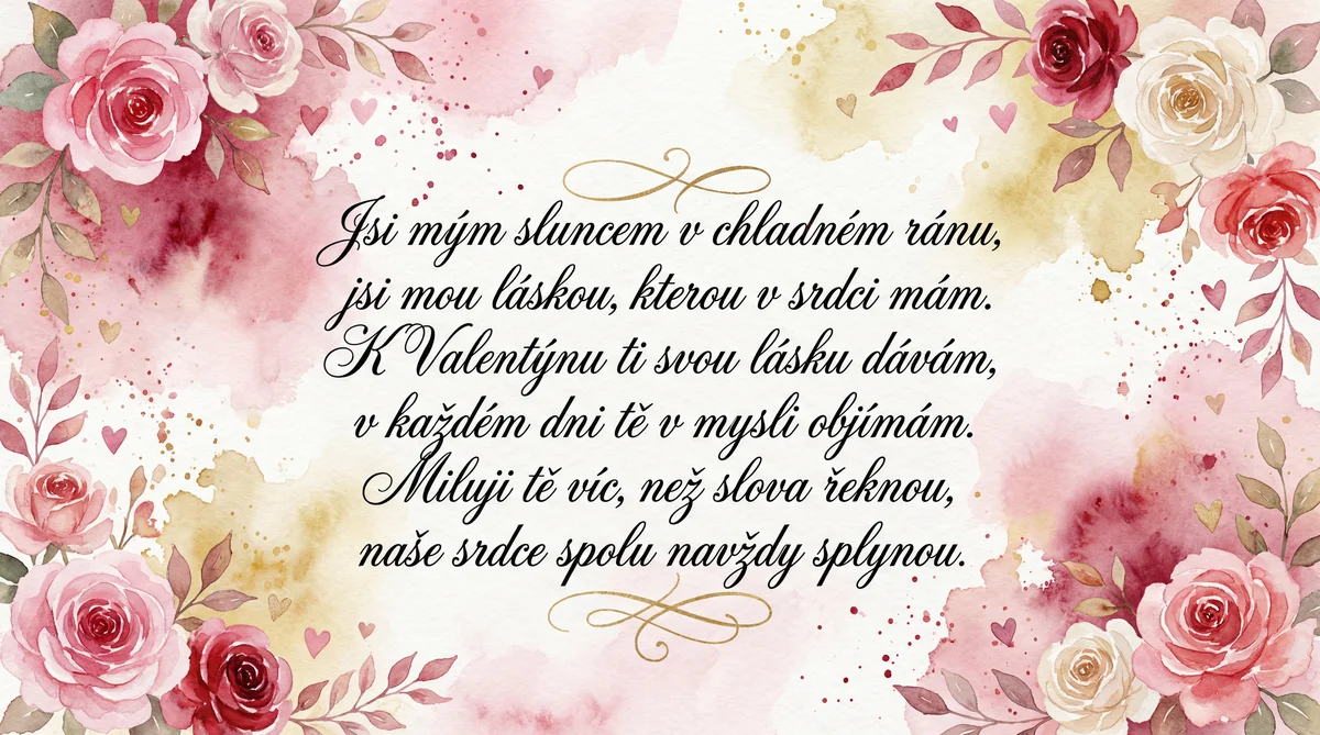 Přání k Valentýnu pro mou jedinou lásku