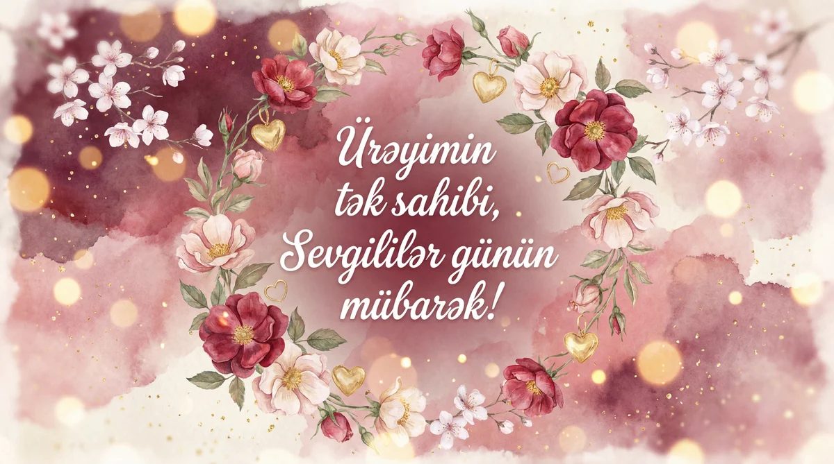Sevgililər Günü təbrik kartı sevgilimə