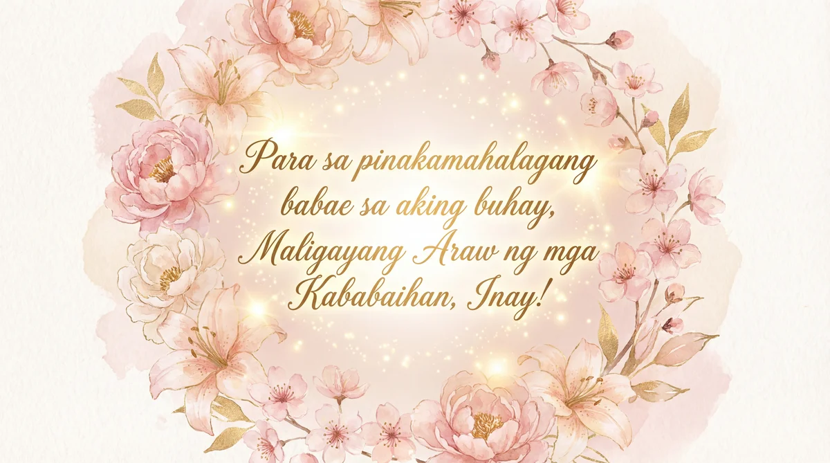 Pagbati sa Araw ng Kababaihan para sa mahal na ina