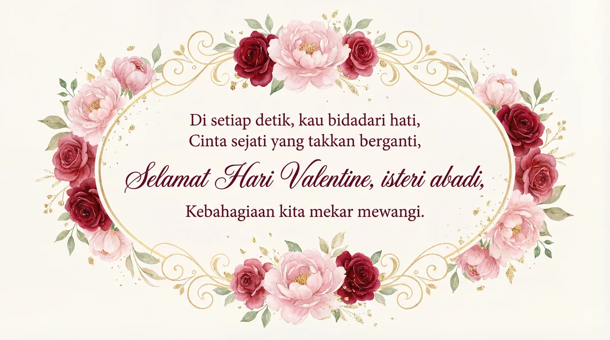 Kad ucapan Hari Valentine untuk isteri tercinta