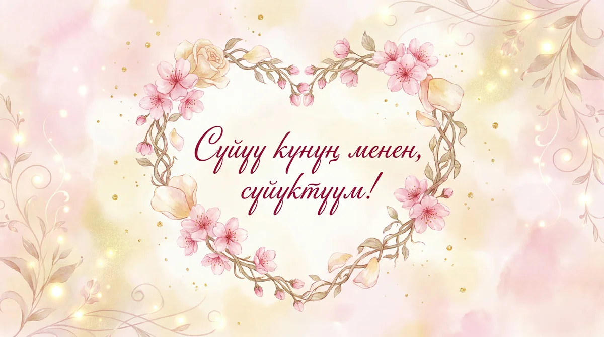 Сүйүү күнүң менен, сүйүктүүм!