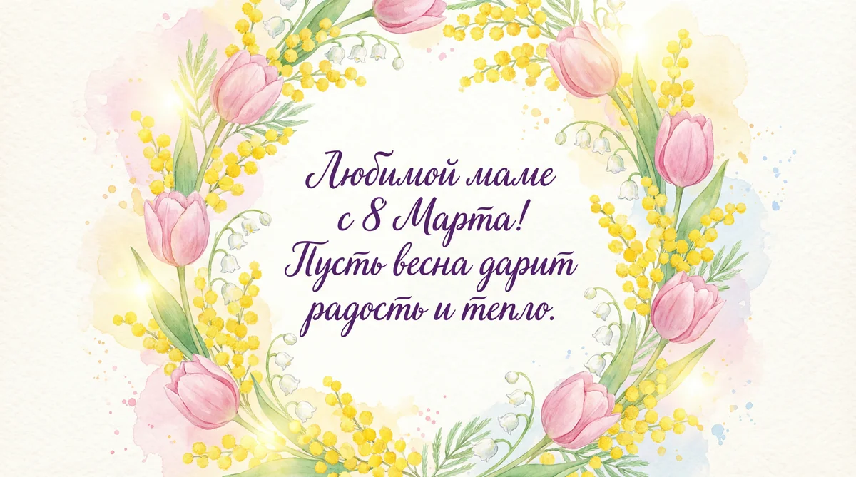 поздравление с 8 Марта для мамы